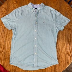 Tommy Hilfiger Green Stripe Button Down Men’s Large